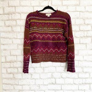 Vintage 90s Sigrid Olsen Sport Cropped Knit Sweater